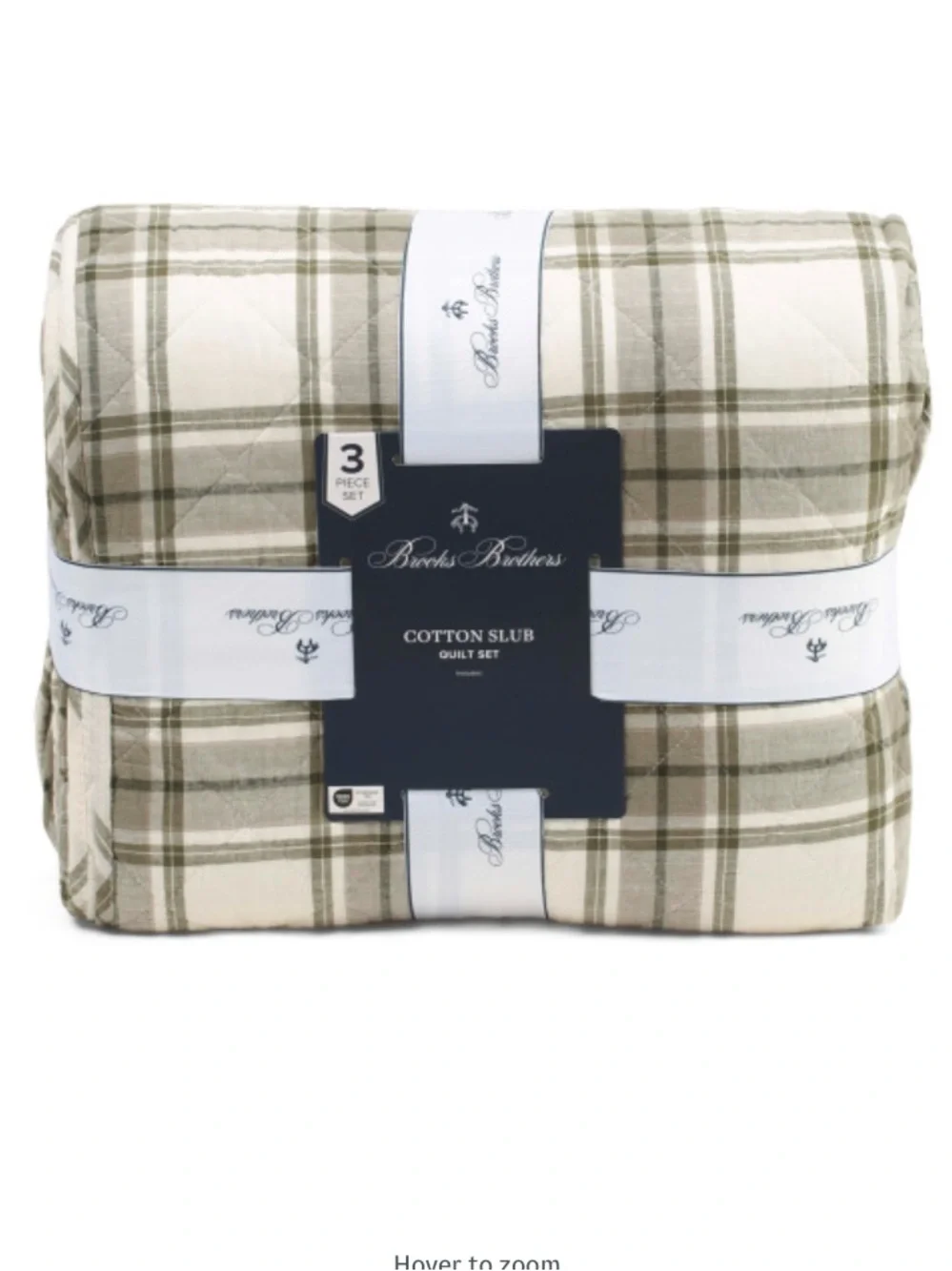 Brooks Brothers Plaid Cotton Slub Quilt Set